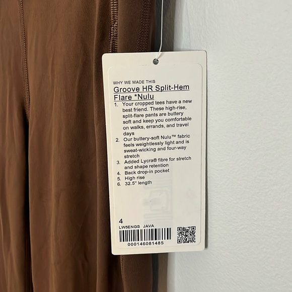 Groove High-Rise Split-Hem Flared Pant- Java - Picture 4 of 4